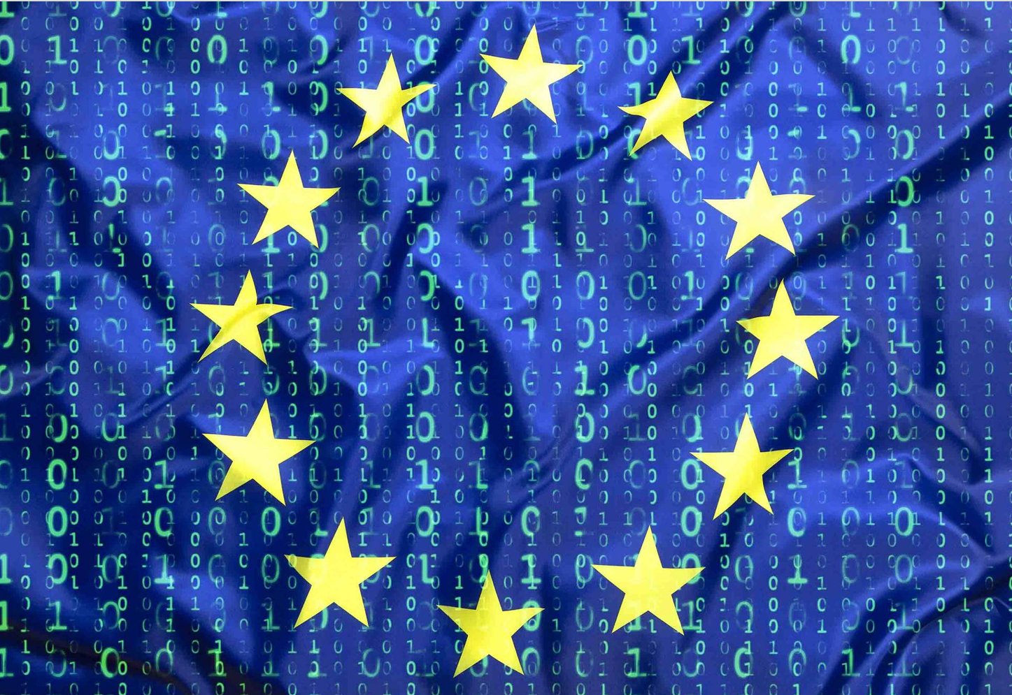 EU flag with numbers 