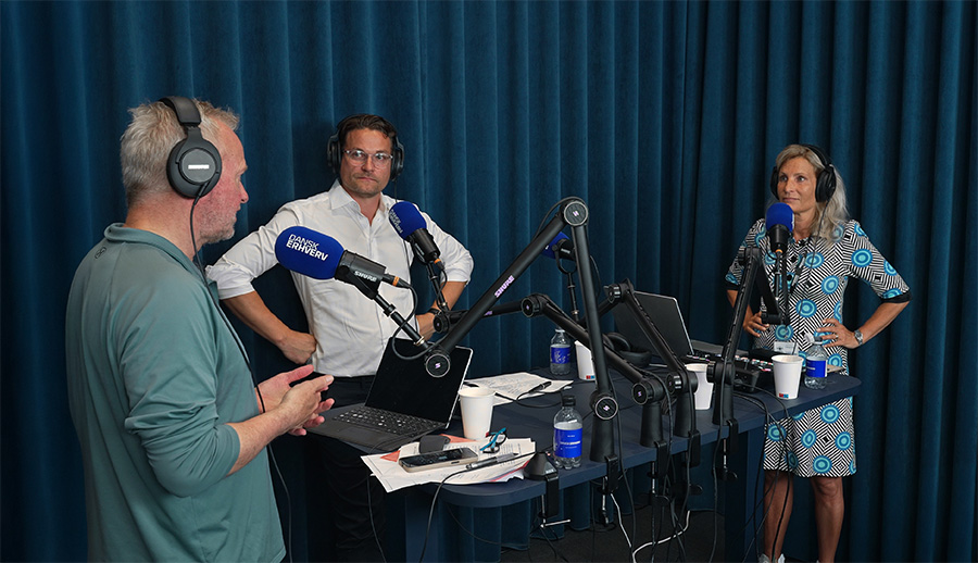 I podcast-studiet hos Dansk Erhverv