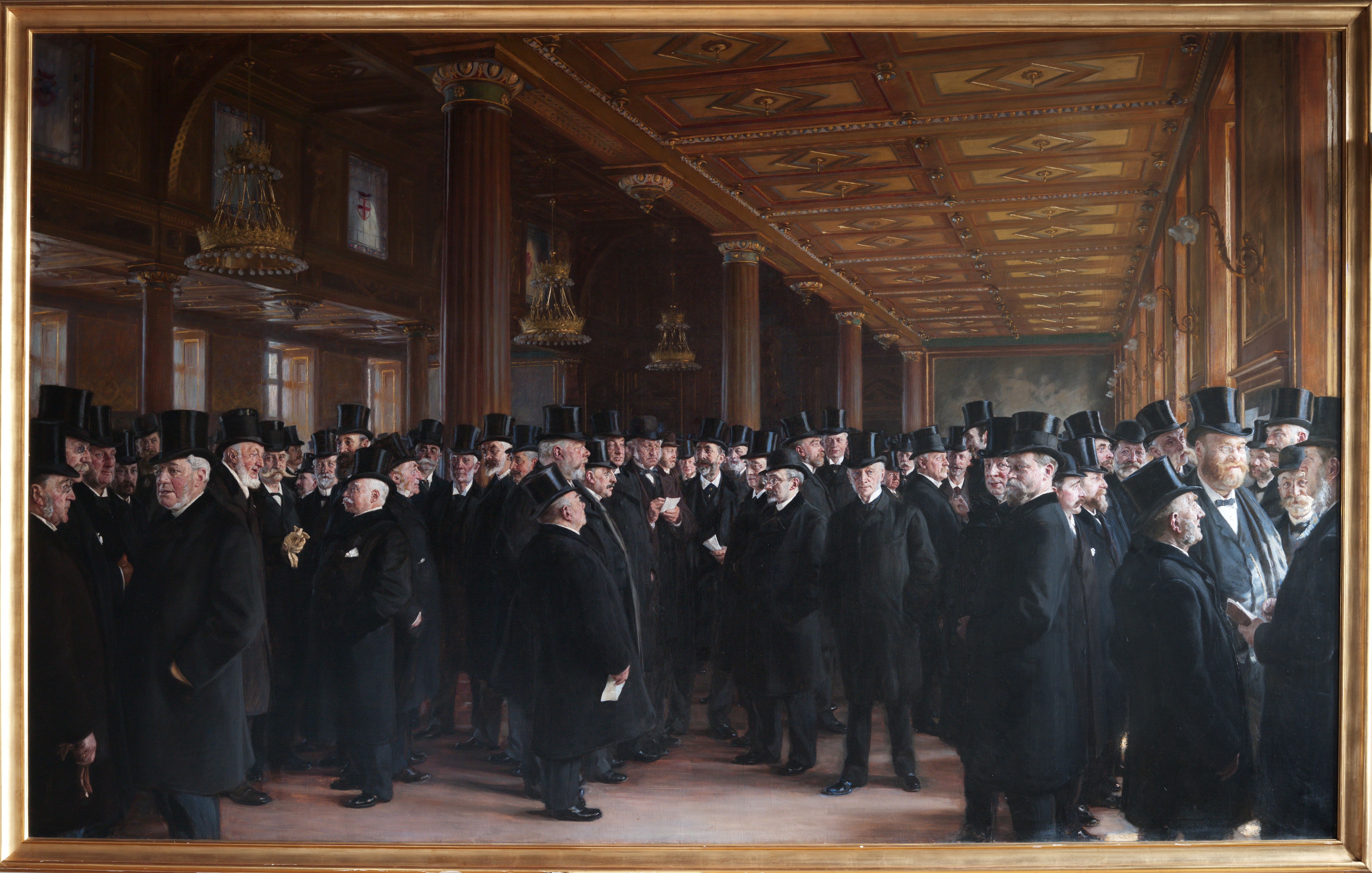 PS Kr&oslash;yer-maleriet 'Fra K&oslash;benhavns B&oslash;rs' fra B&oslash;rsen