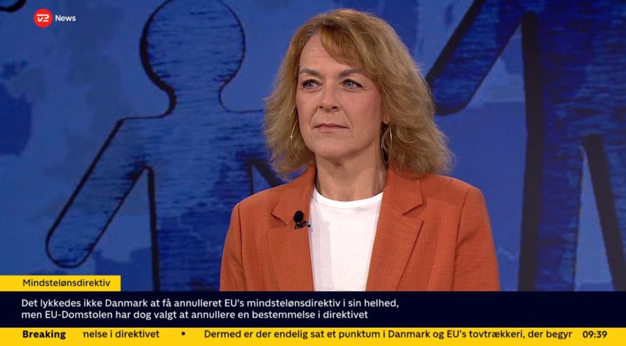 Dansk Erhvervs direktør, Pernille Knudsen i TV2 news